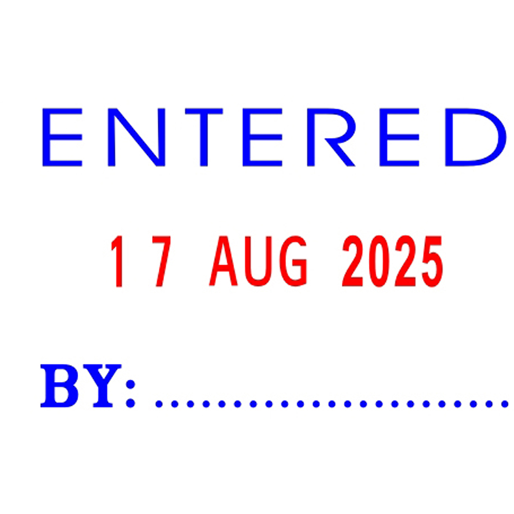 DESKMATE SELFINKING DATE STAMP ENTERED BY BLUERED