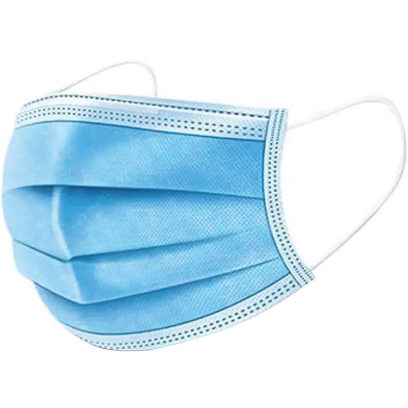 FACE MASK DISPOSABLE 3 PLY LIGHT BLUE