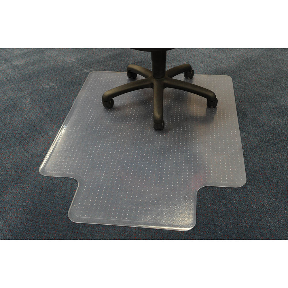 ANCHORMAT HEAVYWEIGHT CHAIRMAT PVC KEYHOLE CARPET 900 X 1220MM CLEAR