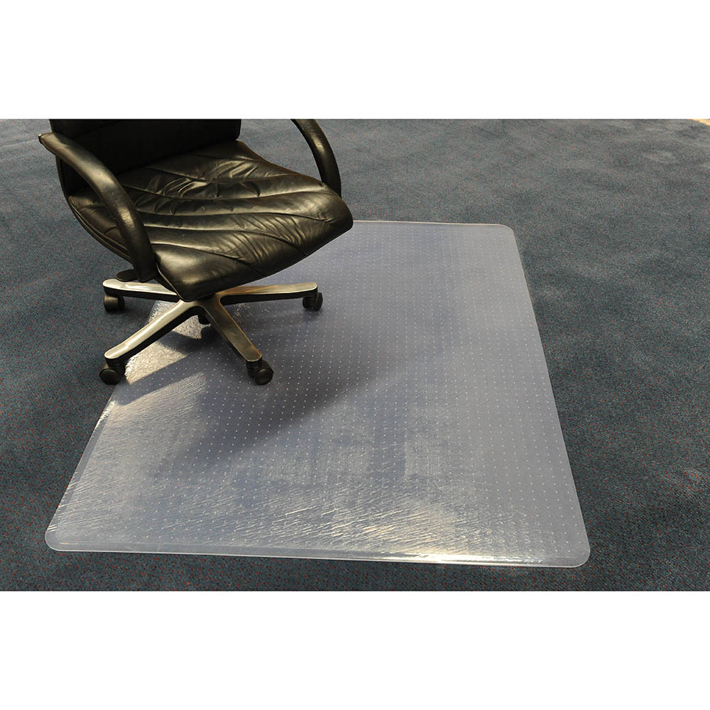 ANCHORMAT HEAVYWEIGHT CHAIRMAT PVC RECTANGLE CARPET 1160 X 1510MM CLEAR