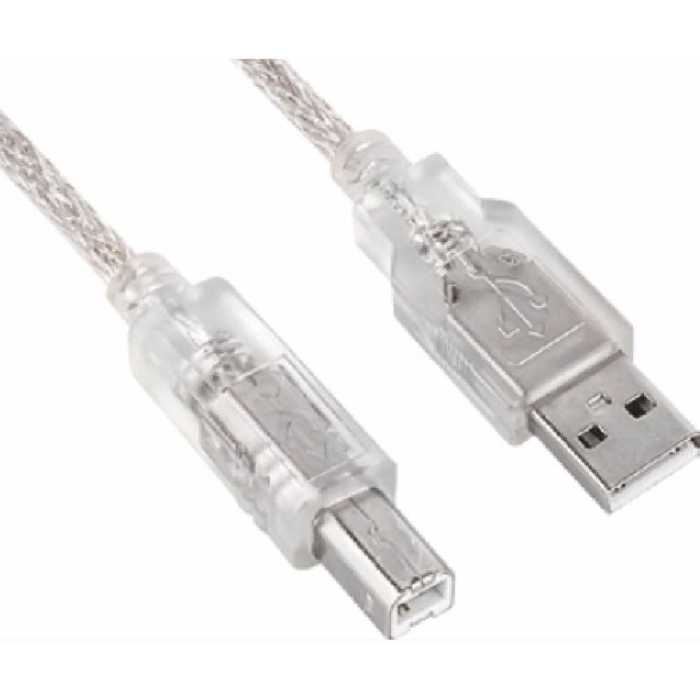 ASTROTEK USB PRINTER CABLE 20 2M TRANSPARENT