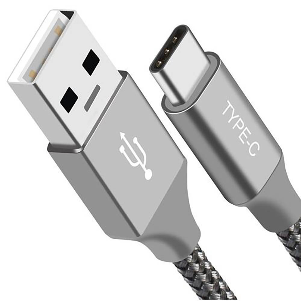ASTROTEK USB A TO USB C DATA SYNC CHARGER CABLE FOR SAMSUNG AND MACBOOK 1M SILVER