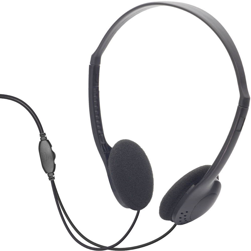 MOKI LITE HEADPHONES WITH VOLUME CONTROL BLACK