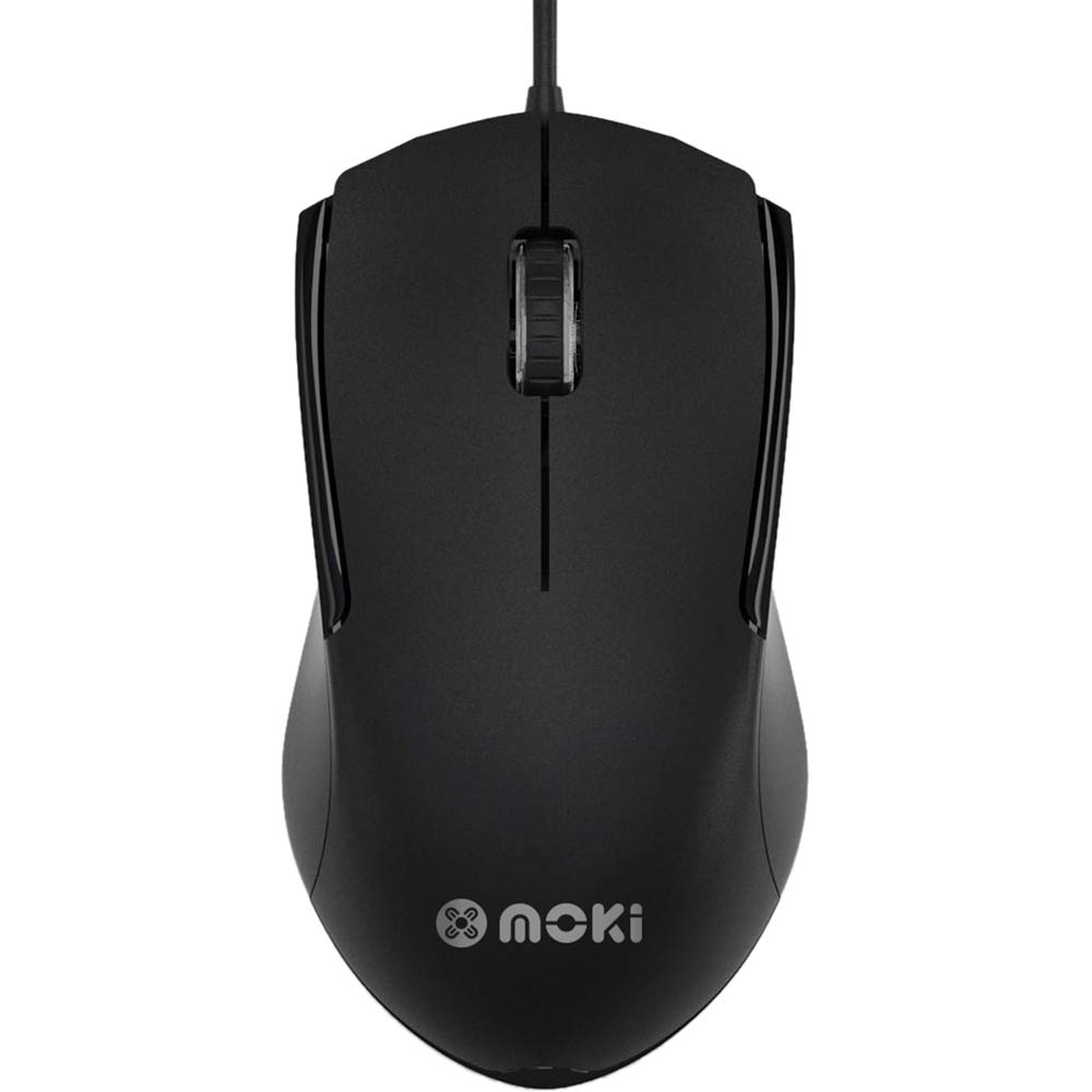 MOKI OPTICAL MOUSE WIRED USB BLACK