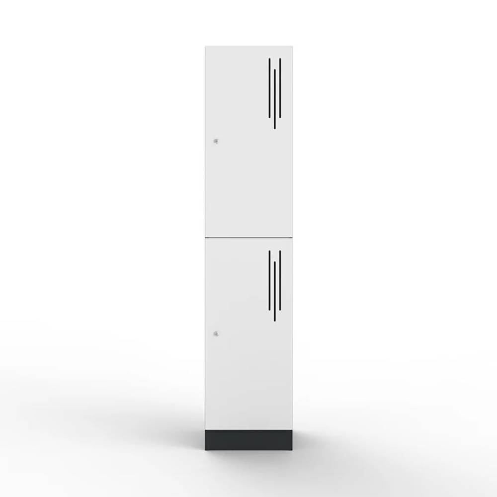 STEELCO LAMINATE LOCKER 2 DOOR 1850 X 400 X 500MM WHITE