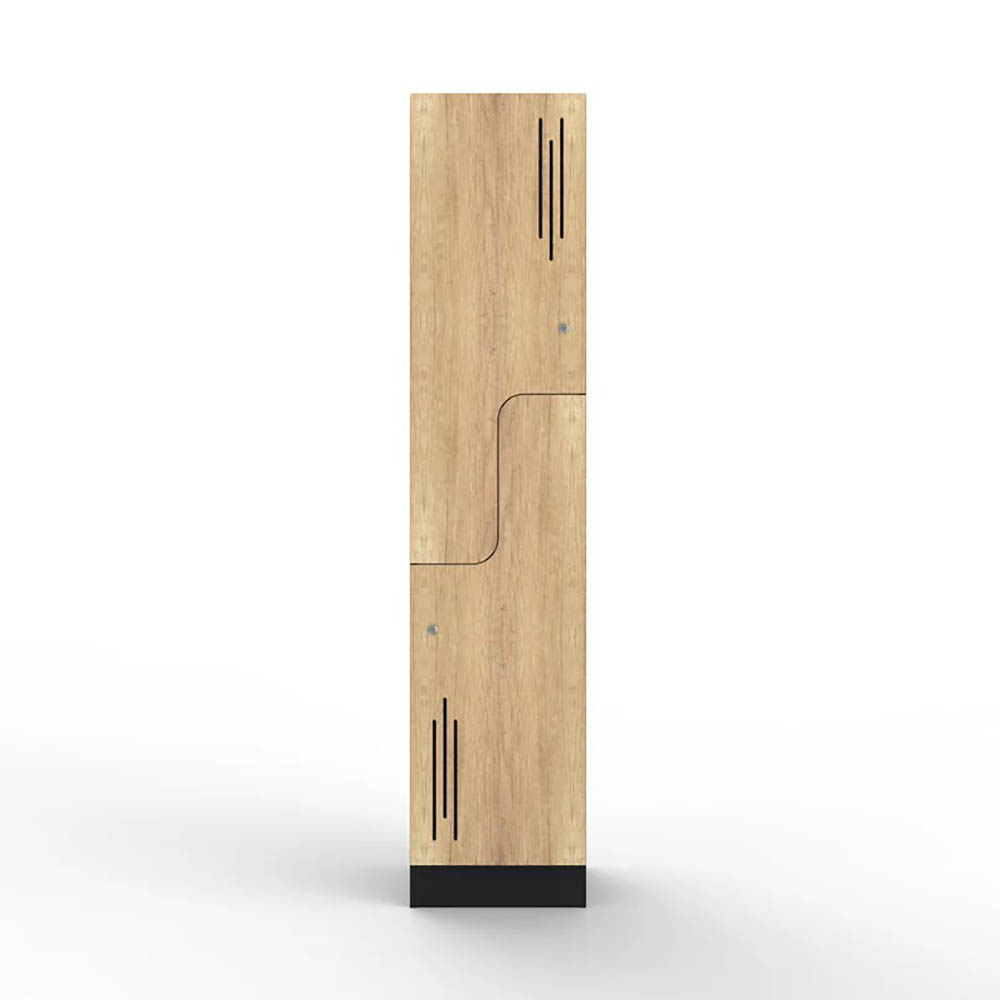 STEELCO LAMINATE LOCKER Z DOOR 1850 X 400 X 500MM NATURAL OAK