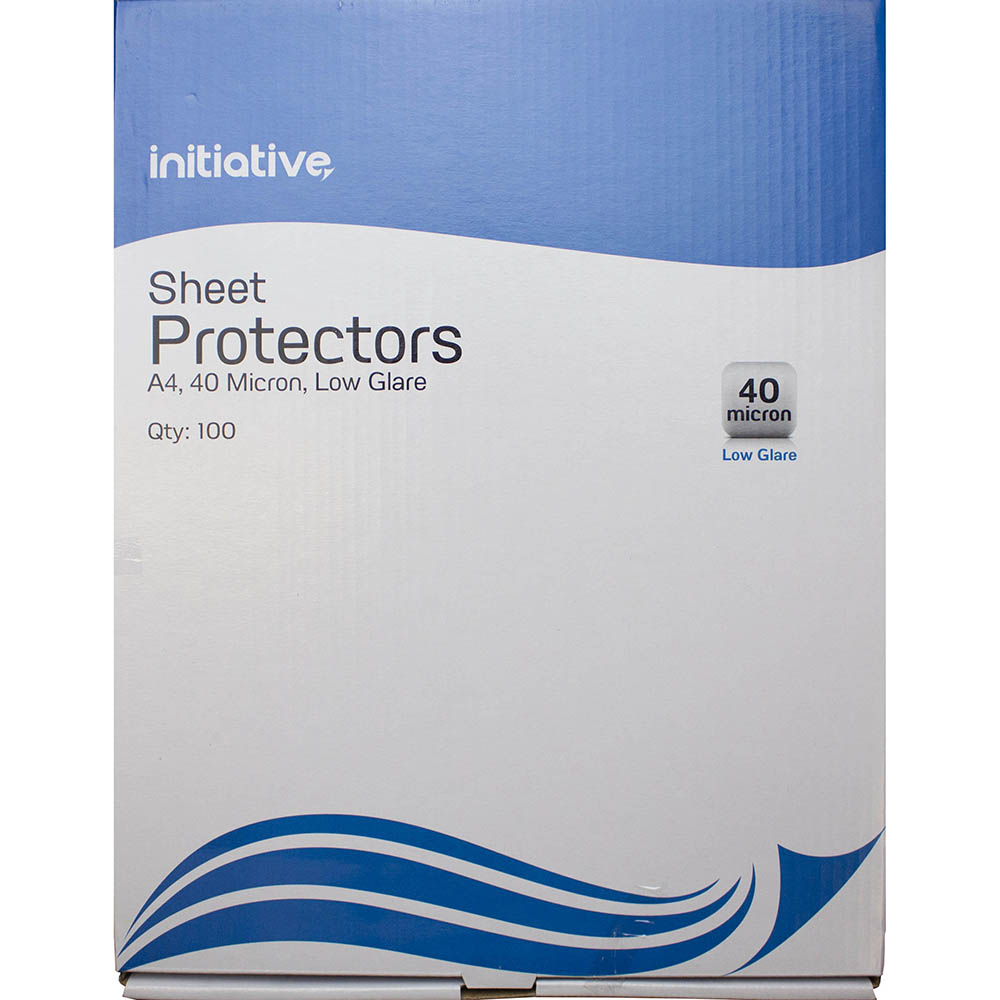 INITIATIVE SHEET PROTECTORS 35 MICRON A4 CLEAR BOX 100