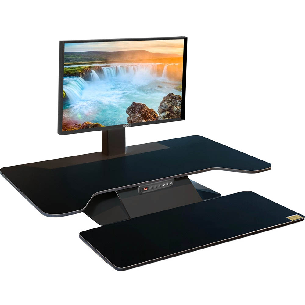 STANDESK PRO MEMORY SITSTAND WORKSTATION 900 X 540MM BLACK