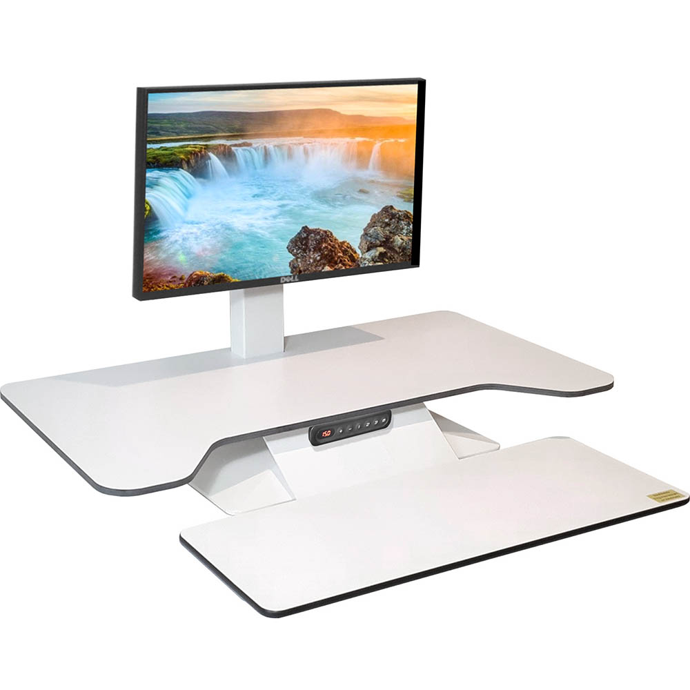 STANDESK PRO MEMORY SITSTAND WORKSTATION 900 X 540MM WHITE