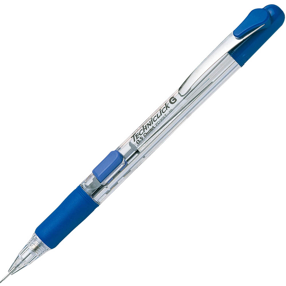 PENTEL PD305 TECHNICLICK G MECHANICAL PENCIL 05MM BLUE BOX 12