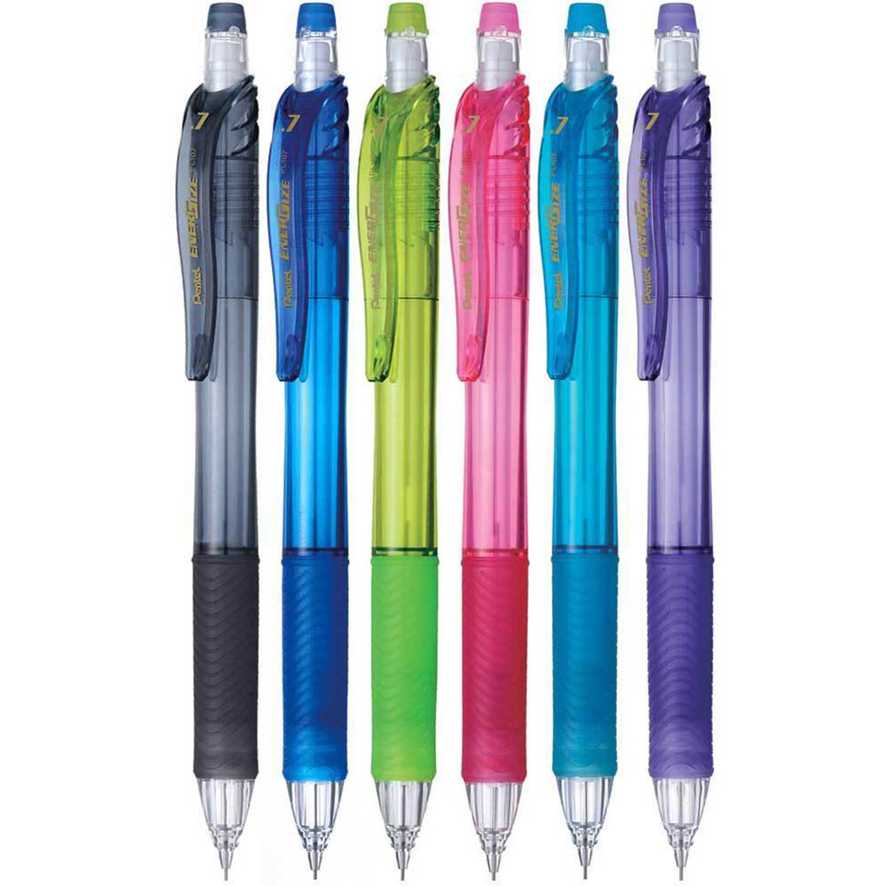 PENTEL PL107 ENERGISEX MECHANICAL PENCIL 07MM ASSORTED BOX 12