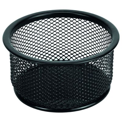 ESSELTE METAL MESH PAPER CLIP HOLDER BLACK