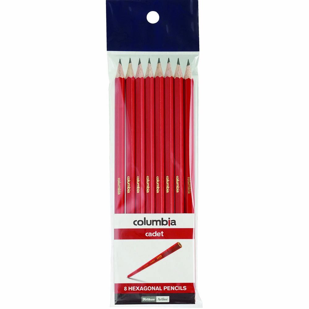 COLUMBIA CADET LEAD PENCIL HEXAGON HB PACK 8