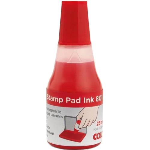 COLOP 801 STAMP PAD INK REFILL 25ML RED