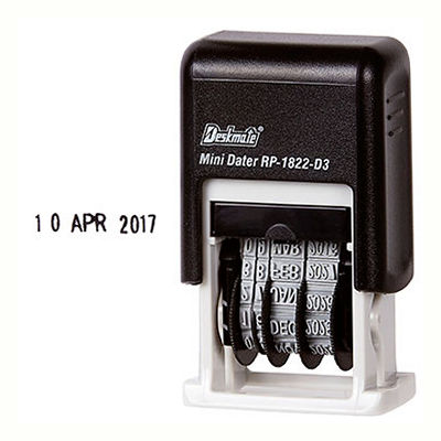 DESKMATE RP1822D3 MINI SELFINKING DATE STAMP 3MM BLACK