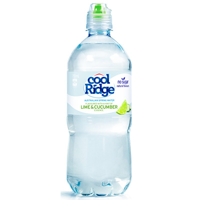 COOL RIDGE SPRING WATER LIME AND CUCUMBER 750ML CARTON 12