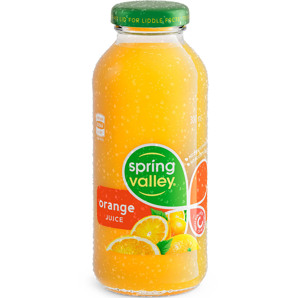 SPRING VALLEY ORANGE JUICE GLASS 300ML CARTON 24