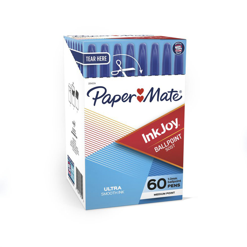 PAPERMATE PEN INK JOY 100 BALLPOINT MED BLUE