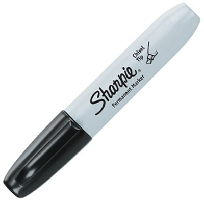 SHARPIE PERMANENT MARKER CHISEL 5MM BLACK