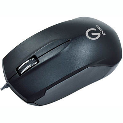 SHINTARO 3 BUTTON OPTICAL MOUSE BLACK