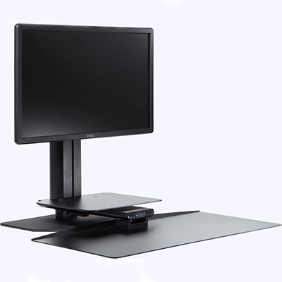 SYLEX UPRITE ERGO SINGLE MONITOR SITSTAND WORKSTATION BLACK