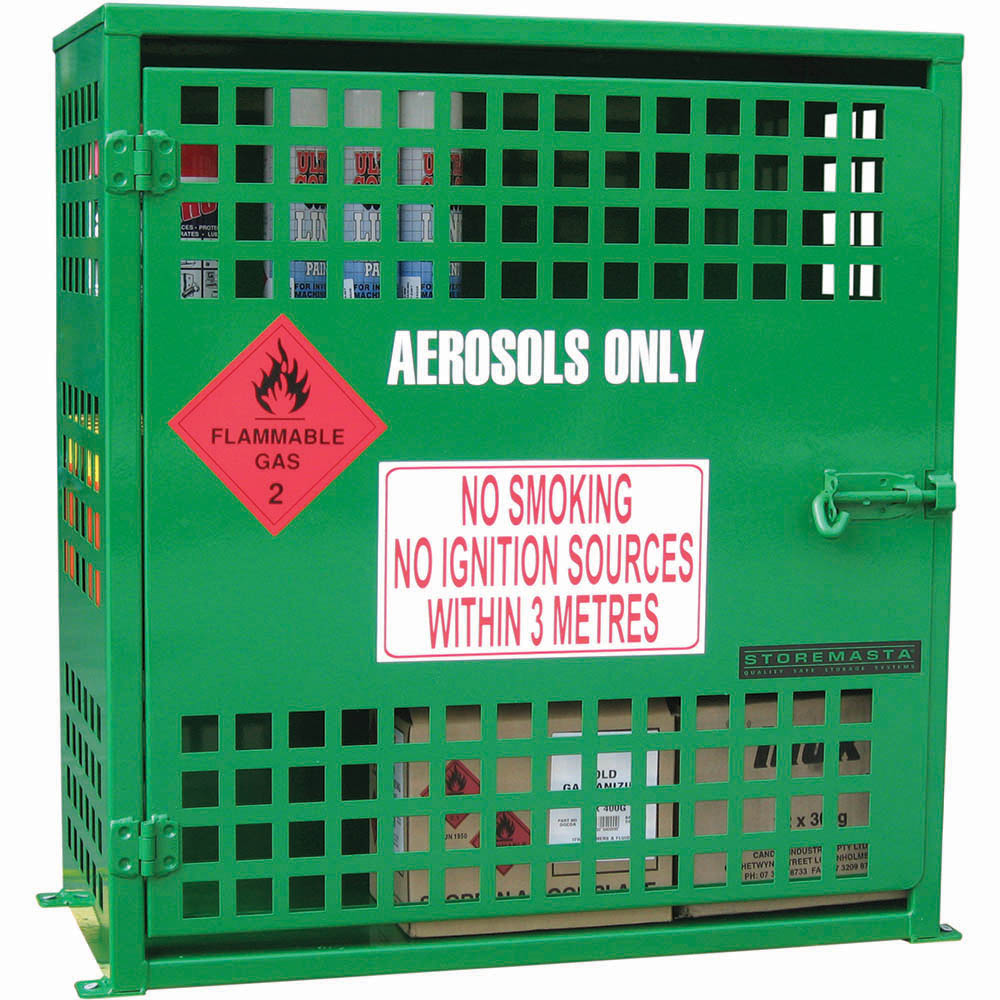 BRADY AEROSOL STORAGE CAGE 108 CAN CAPACITY GREEN