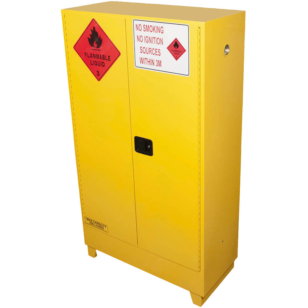 BRADY FLAMMABLE LIQUID STORAGE CABINET VALUE 250 LITRE YELLOW
