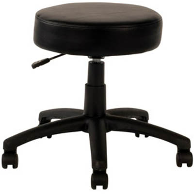 YS DESIGN UTILITY STOOL BLACK FRAME AND PU COVER
