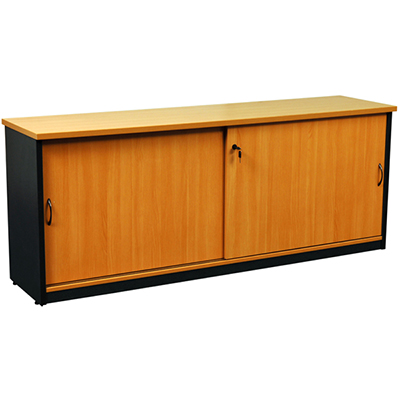 YS DESIGN OXLEY CREDENZA 1800 X 450 X 730MM BEECHIRONSTONE