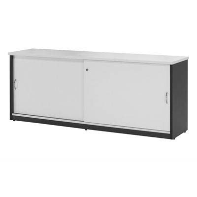 YS DESIGN OXLEY CREDENZA 1500 X 450 X 730MM WHITEIRONSTONE