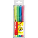 STABILO FLASH HIGHLIGHTER CHISEL ASSORTED WALLET 4