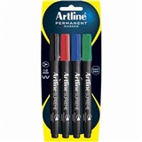 ARTLINE SUPREME PERMANENT MARKER BULLET 10MM ASSORTED PACK 4