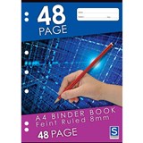 SOVEREIGN BINDER BOOK 8MM RULED A4 48 PAGES A4 PACK 20