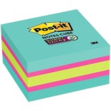 POSTIT 2027SSAFG SUPER STICKY MEMO CUBE 76 X 76MM ASSORTED COLOURS