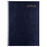 CUMBERLAND CASEBOUND DIARY A4 DAYPAGE BLUE