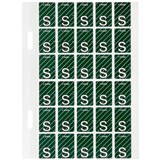 AVERY 44419 LATERAL FILE LABEL TOP TAB COLOUR CODE S 20 X 30MM DARK GREEN WITH STRIPE PACK 150