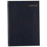 CUMBERLAND CASEBOUND DIARY WEEK TO VIEW A4 BLACK