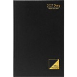 OFFICE NATIONAL 47ECPBKON DIARY WEEK TO VIEW A4 BLACK
