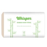 WHISPER BAMBOO MULTIFOLD SLIM TOWEL 16 SHEETS BEIGE CARTON 16