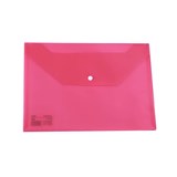 RAZORLINE FILE BAG PVC WITH BUTTON A4 RED PACK 10