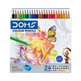 DOMS FULL SIZE COLOUR PENCILS BOX 24 WITH BONUS SHARPENER