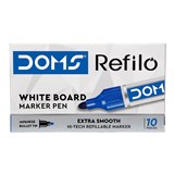 DOMS REFILO WHITEBOARD MARKER BULLET TIP BLUE