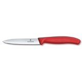 VICTORINOX PARING KNIFE PLAIN POINTED 10CM RED