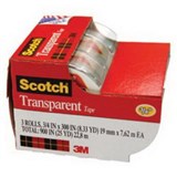 SCOTCH 3157S TRANSPARENT TAPE ON DISPENSER 19MM X 76M PACK 3