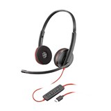 HP POLY BLACKWIRE C3220 STEREO USBC HEADSET  CARRY CASE BLACK