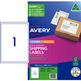 AVERY PREMIUM SHIPPING LABELS WITH AVERYECO 1UP WHITE 100 SHEETS