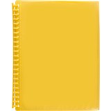 MARBIG DISPLAY BOOK REFILLABLE INSERT COVER 20 POCKET A4 YELLOW