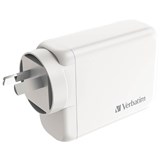 VERBATIM USB GAN CHARGER 100W 3 USBC AND 1 USBA PORTS WHITE