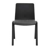 RAPIDLINE ACADEMY STACKING CHAIR WITH BLACK SEAT PAD 530 X 530 X 800MM BLACK