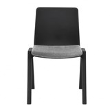 RAPIDLINE ACADEMY STACKING CHAIR WITH LIGHT GREY SEAT PAD 530 X 530 X 800MM BLACK